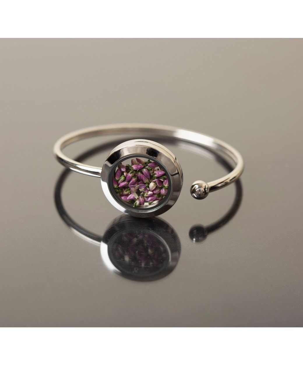 My Little Nature Multicolor Bohemian Cuff Bracelet With Natural Scottish Heather Flowers – Floral Jewelry Collection