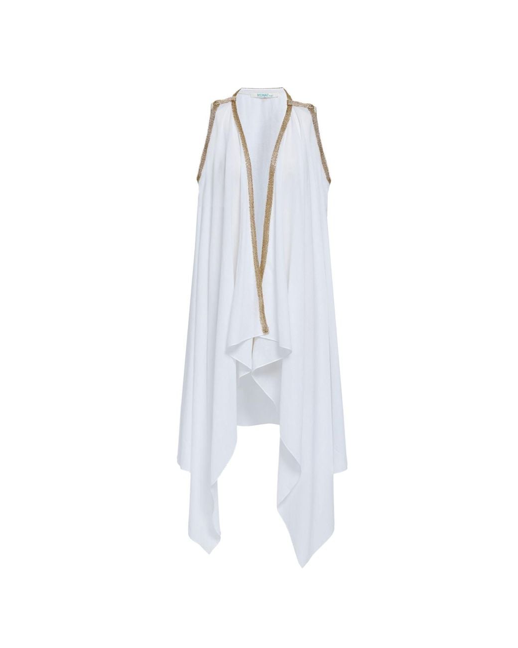 N'Onat White Wrap Organic Cotton Vest