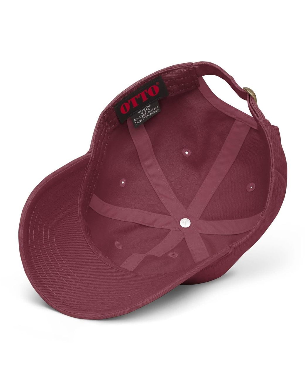 Anchor and Crew Burgundy Gustatory Coffee First Think Later. Cotton Embroidered Cap for men