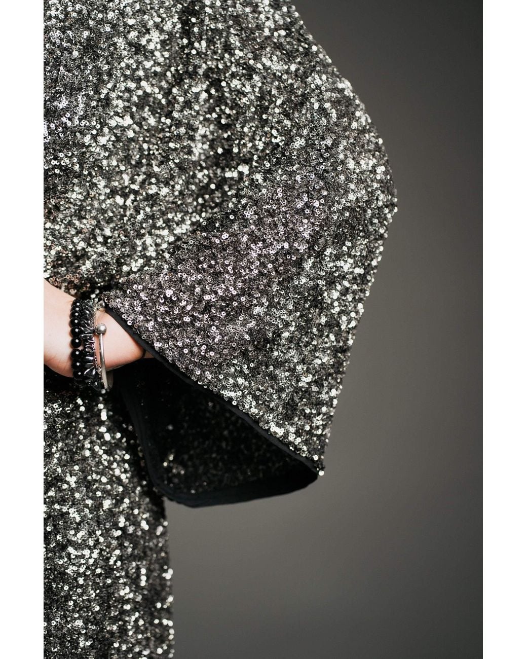 Little Lies Gray Lady Stardust Sequin Dress