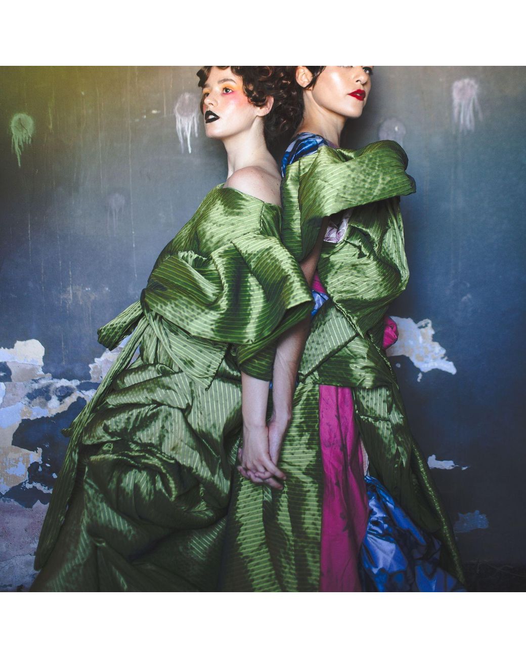 Miro Misljen Green Verdant Reverie Sculptural Dress