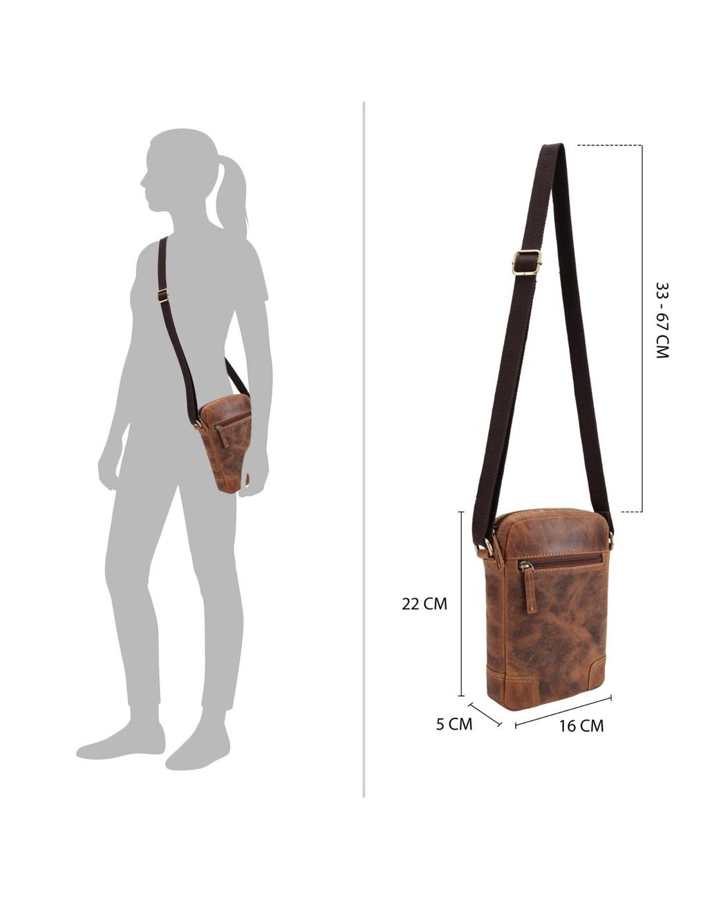 Lloyd Baker Brown Bally Distressed Leather Crossbody for men