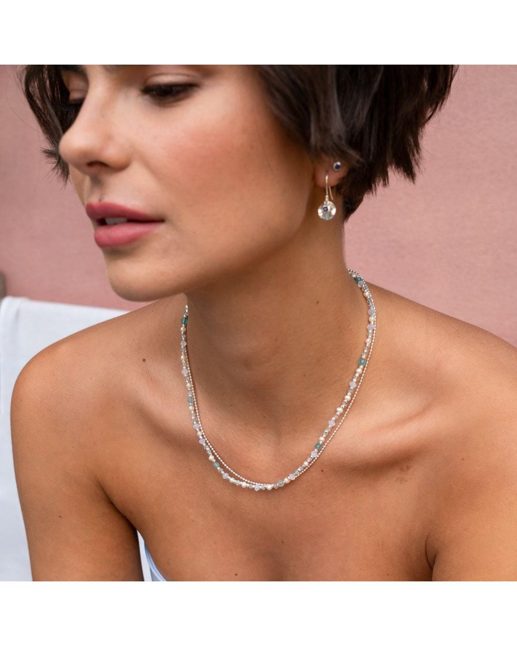 Dower & Hall Metallic Serenity Orissa Necklace