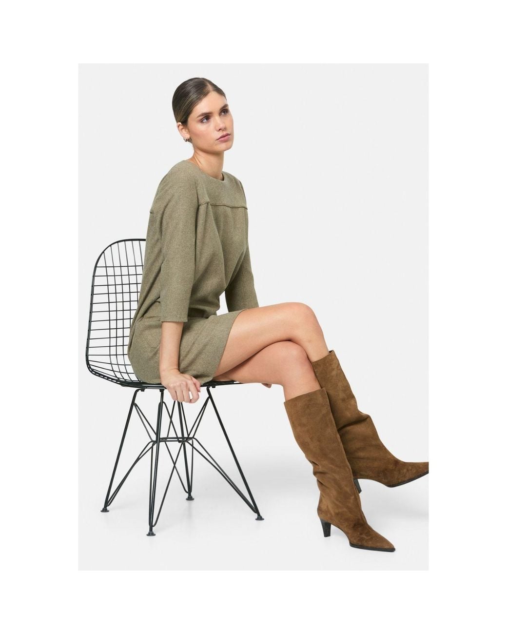 Helen Mcalinden Green Cilla Soft Umber Dress