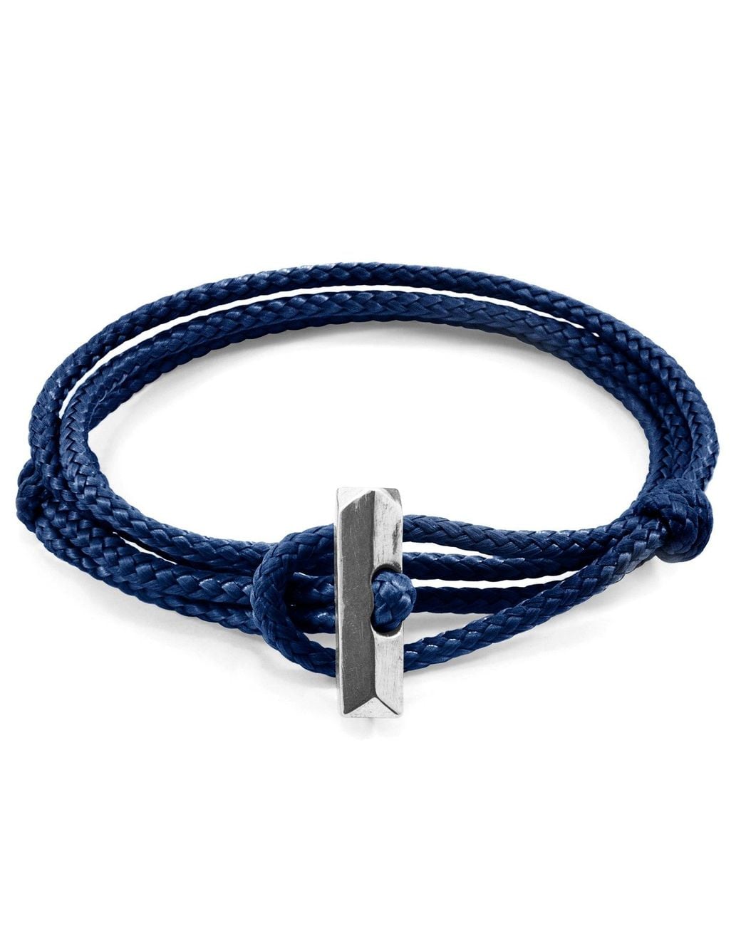 Anchor and Crew Blue Oxford & Rope Bracelet for men