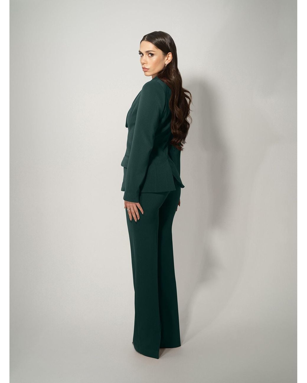 Tia Dorraine Green Vision Tailored Blazer & Trousers Suit