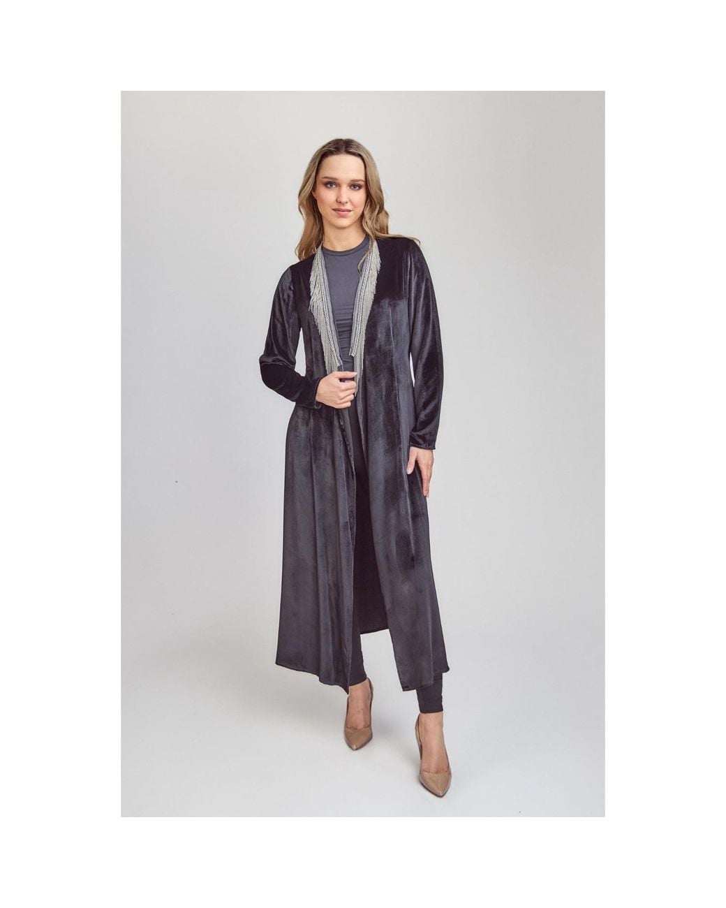 Saniya Khan Blue Sofia Jacket Dress