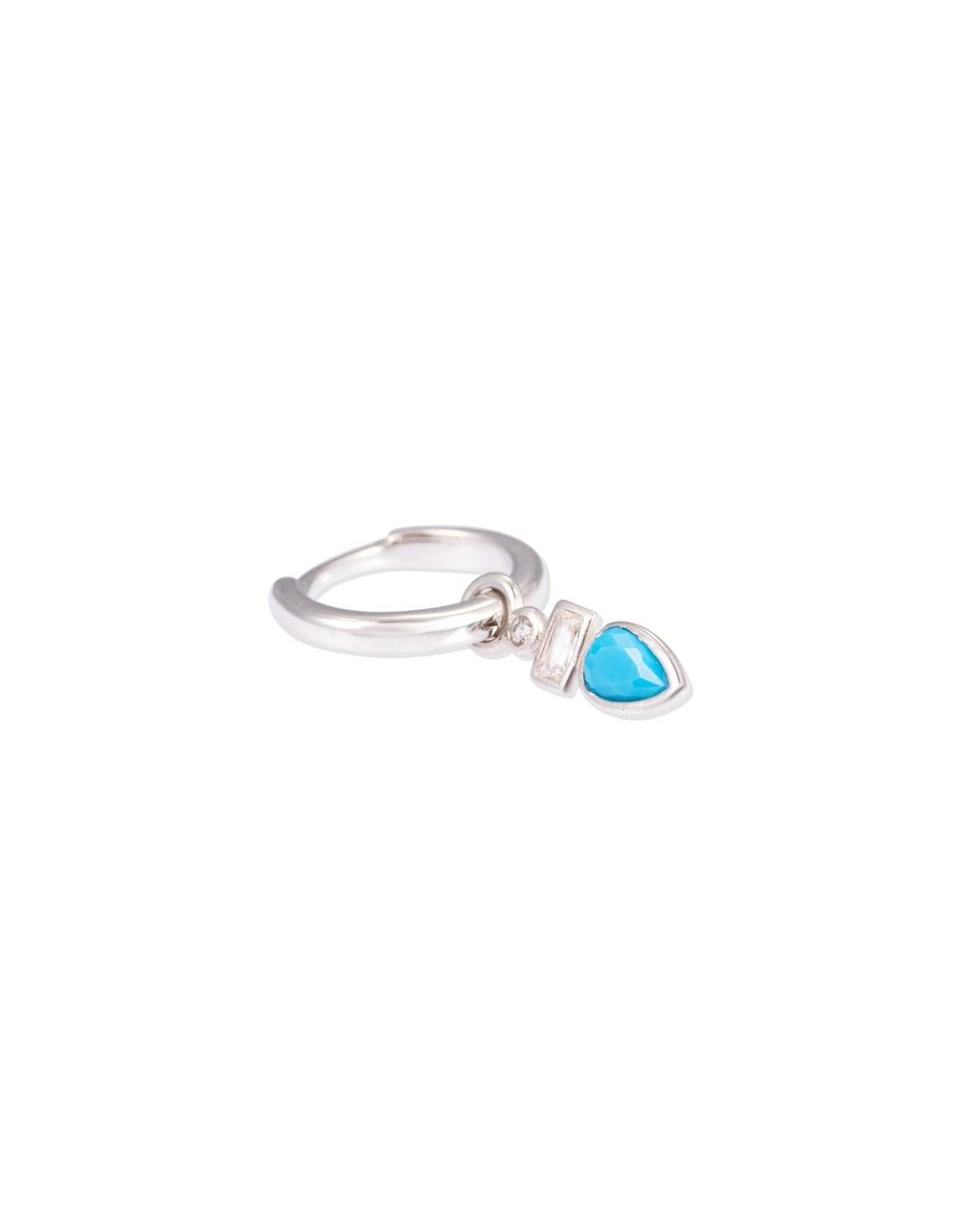BY EDA DOGAN Blue Drop Charm Earring