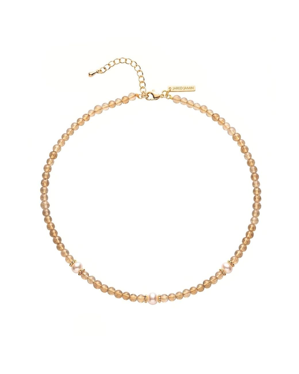 Jaredjamin Metallic Sand Bar Sensation Citrine Necklace