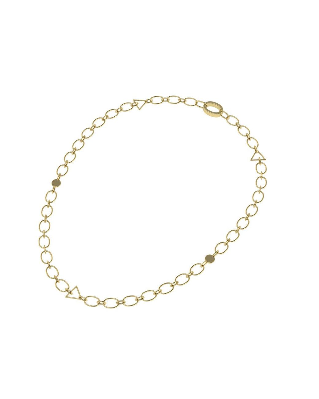 Larisa Beaumont Metallic Sovereign Necklace – 14K Charm Chain