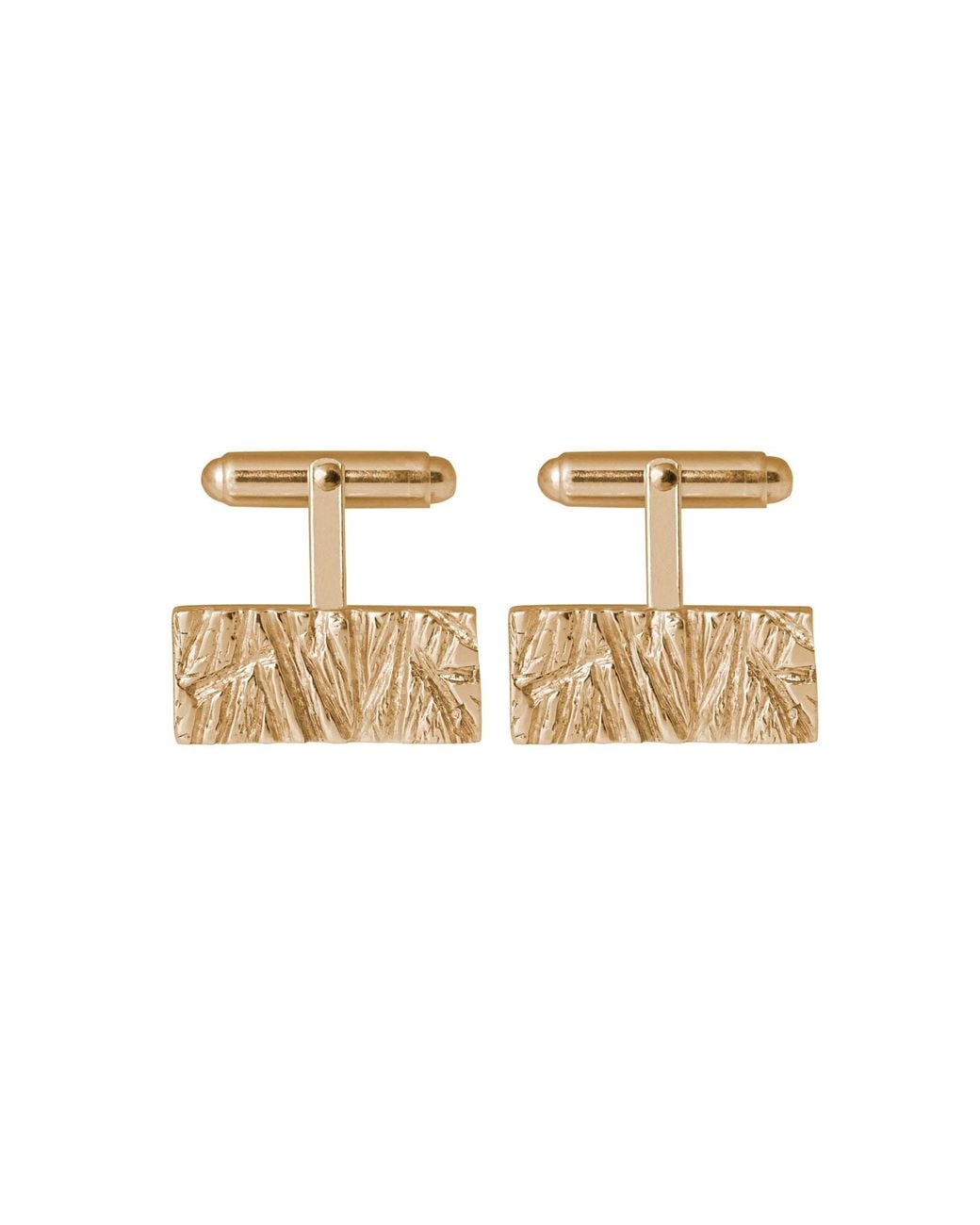 Edge Only Metallic Rugged Cufflinks 18Ct Vermeil for men