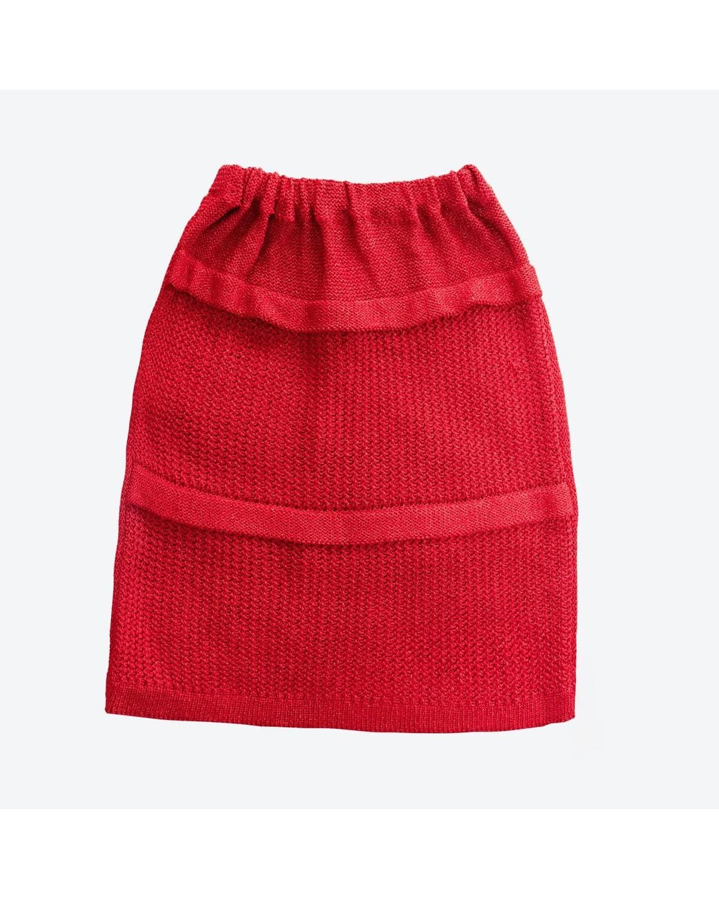 Absurde Red Knitted Skirt