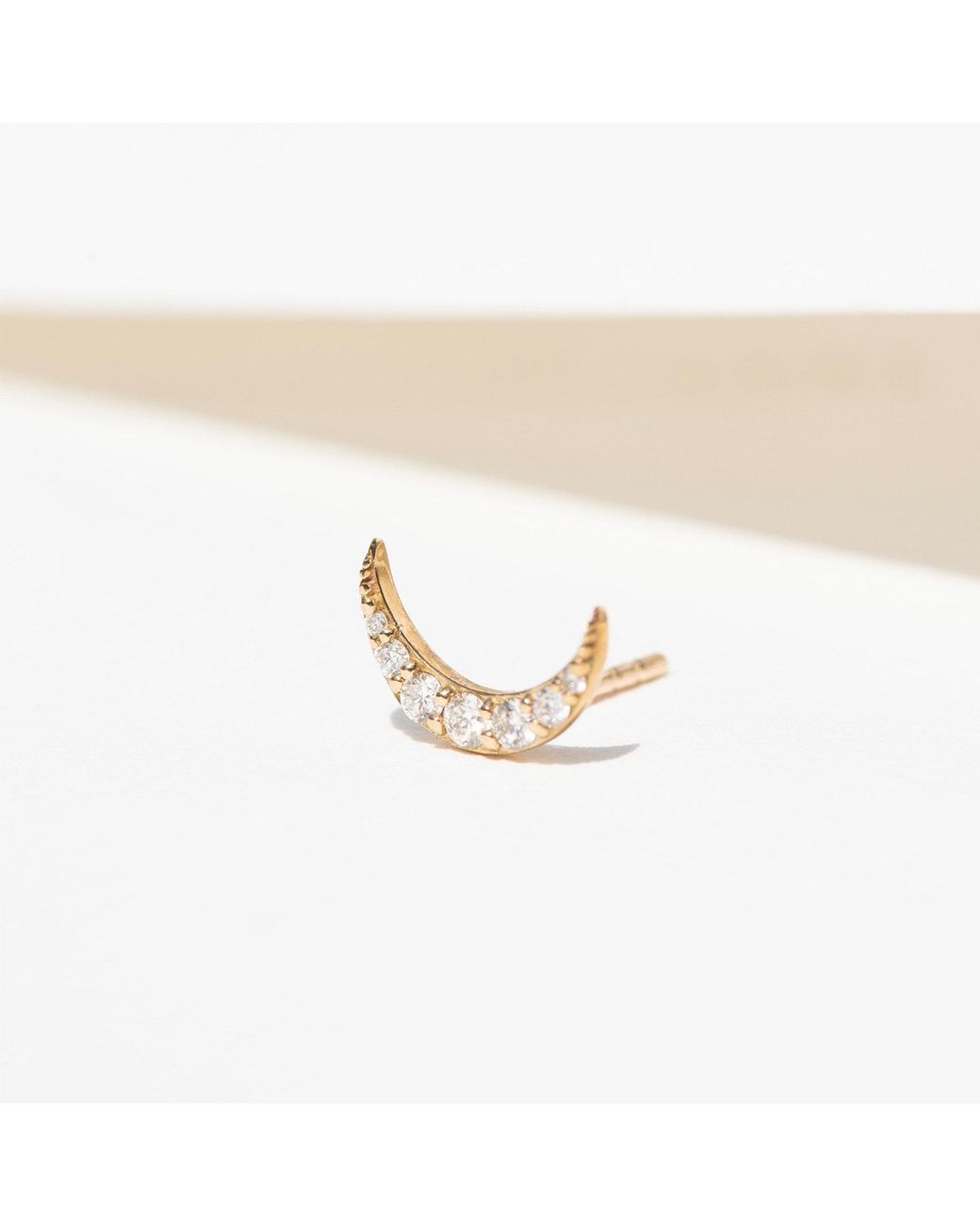 Zoe & Morgan Metallic Luna Diamond Stud Single