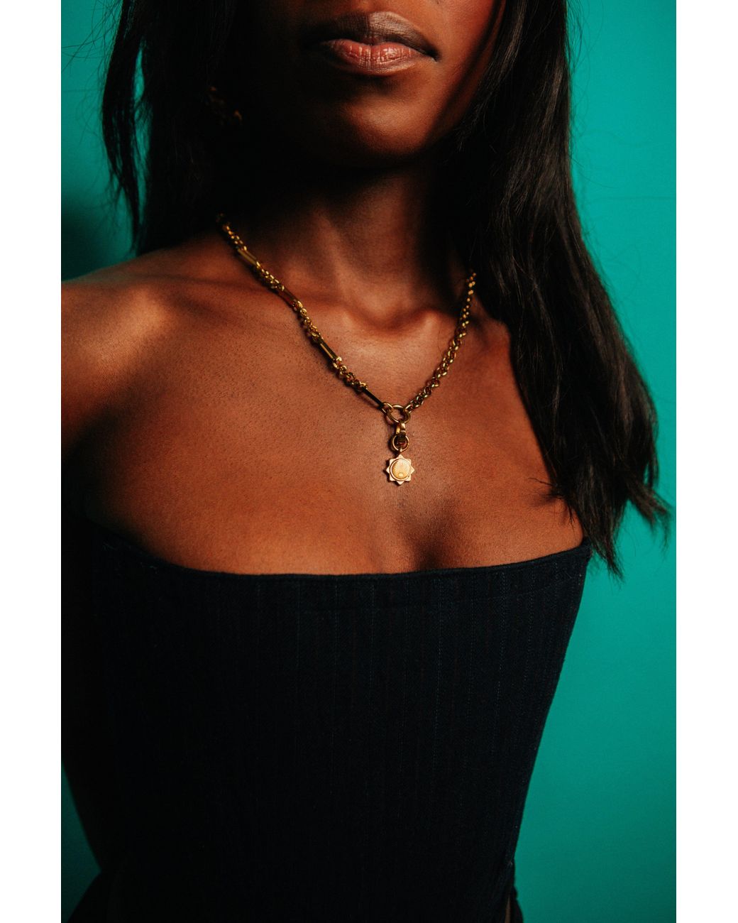 Hoops + Chains LDN Metallic Lauryn Chain
