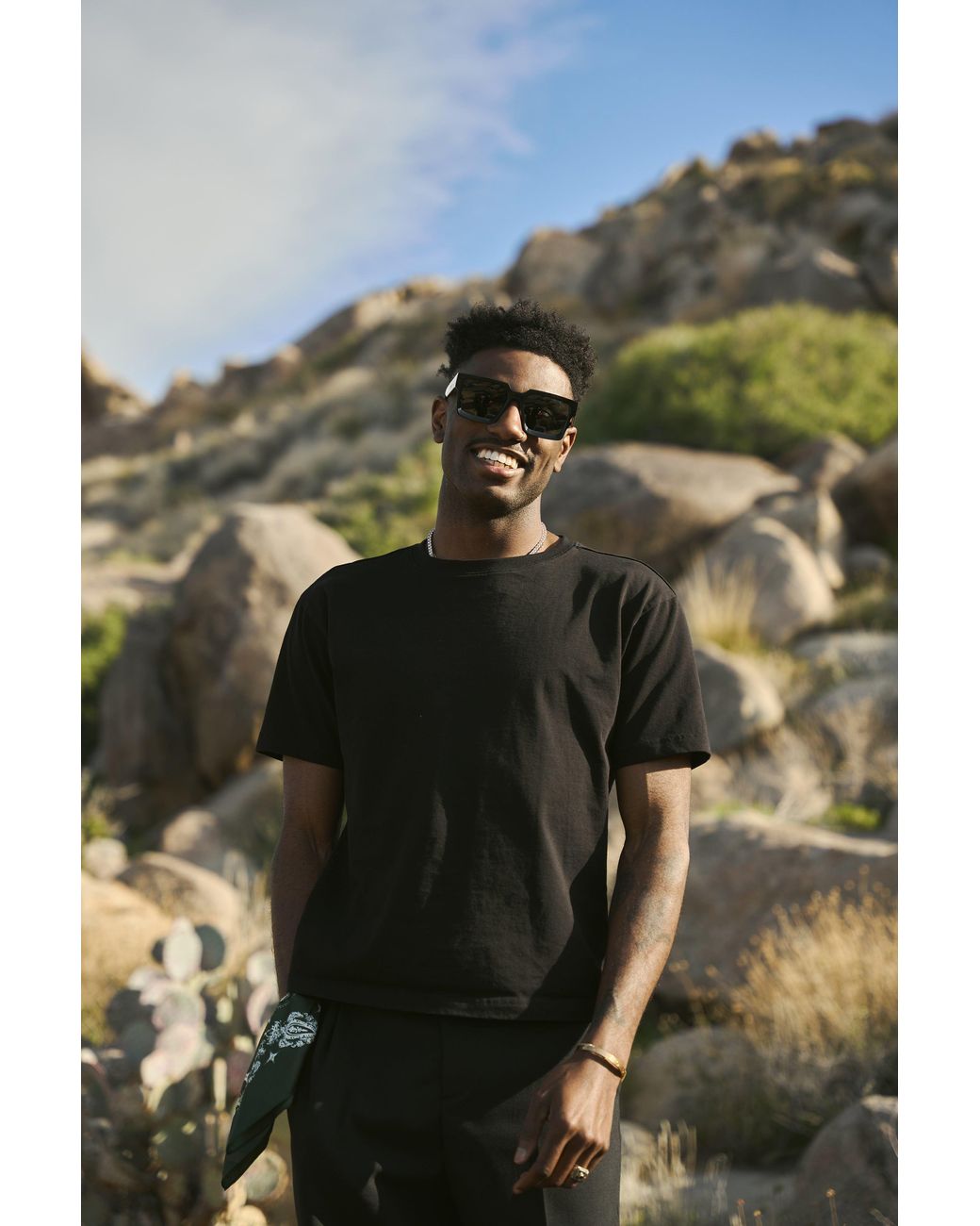 Éclectique Black Crewneck T-Shirt for men