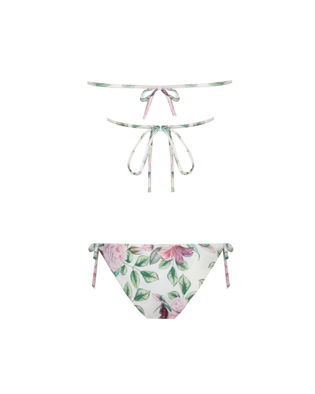 Nur Karaata White Sun Rose Bikini Set