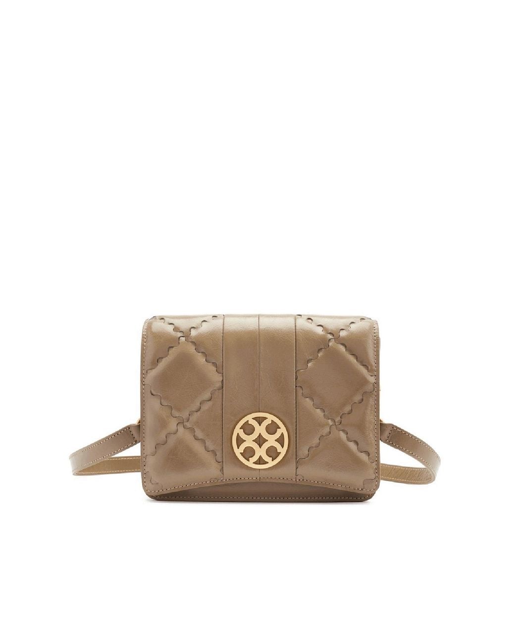 Orange Cube Natural Mosaic Diamond Crossbody Bag