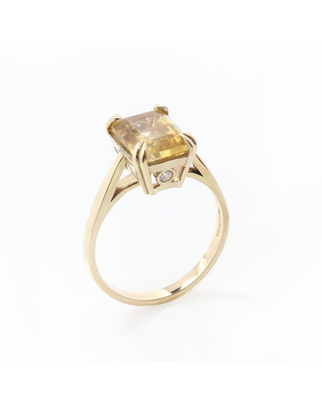 Gabriella Alicia Metallic Citrine And Diamond Ring