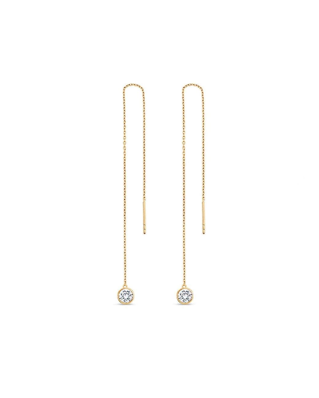 SALLY SKOUFIS White Minx Solitaire Drop With Made Diamonds