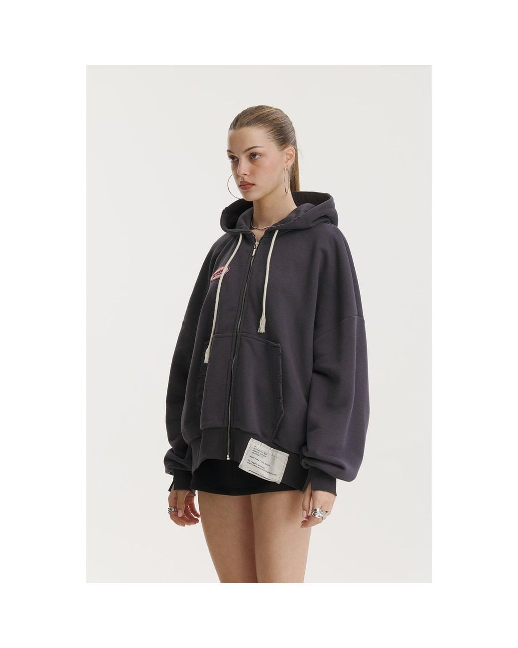 mysimplicated Gray Dept. Graphite Hoodie for men
