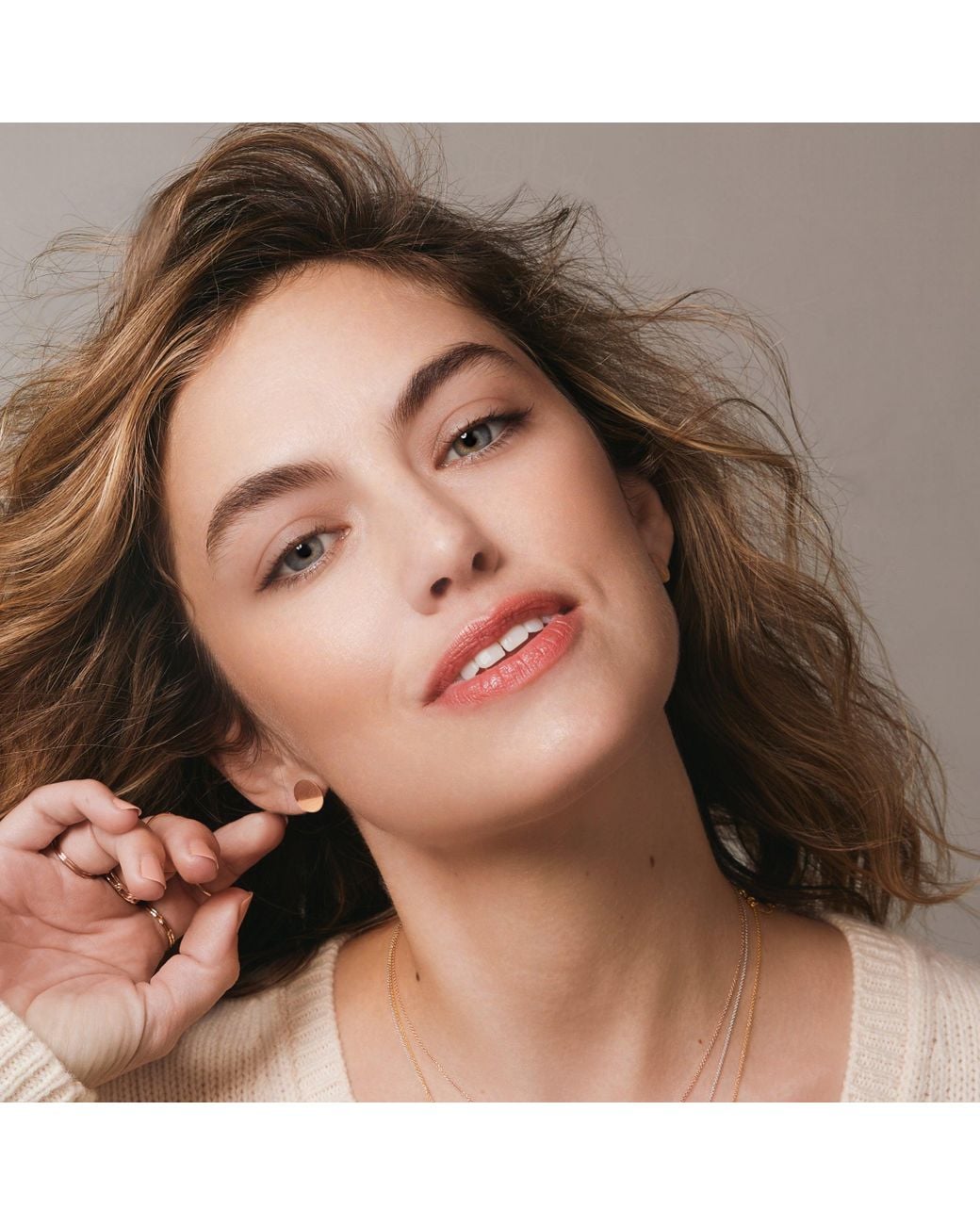 Maya Brenner Metallic Solid Eclipse Earring