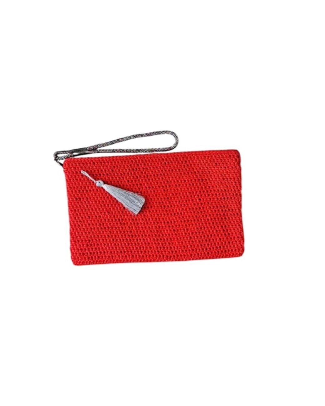 Springmoonatelier Red Handmade Clutch Bag – Elegant And Chic