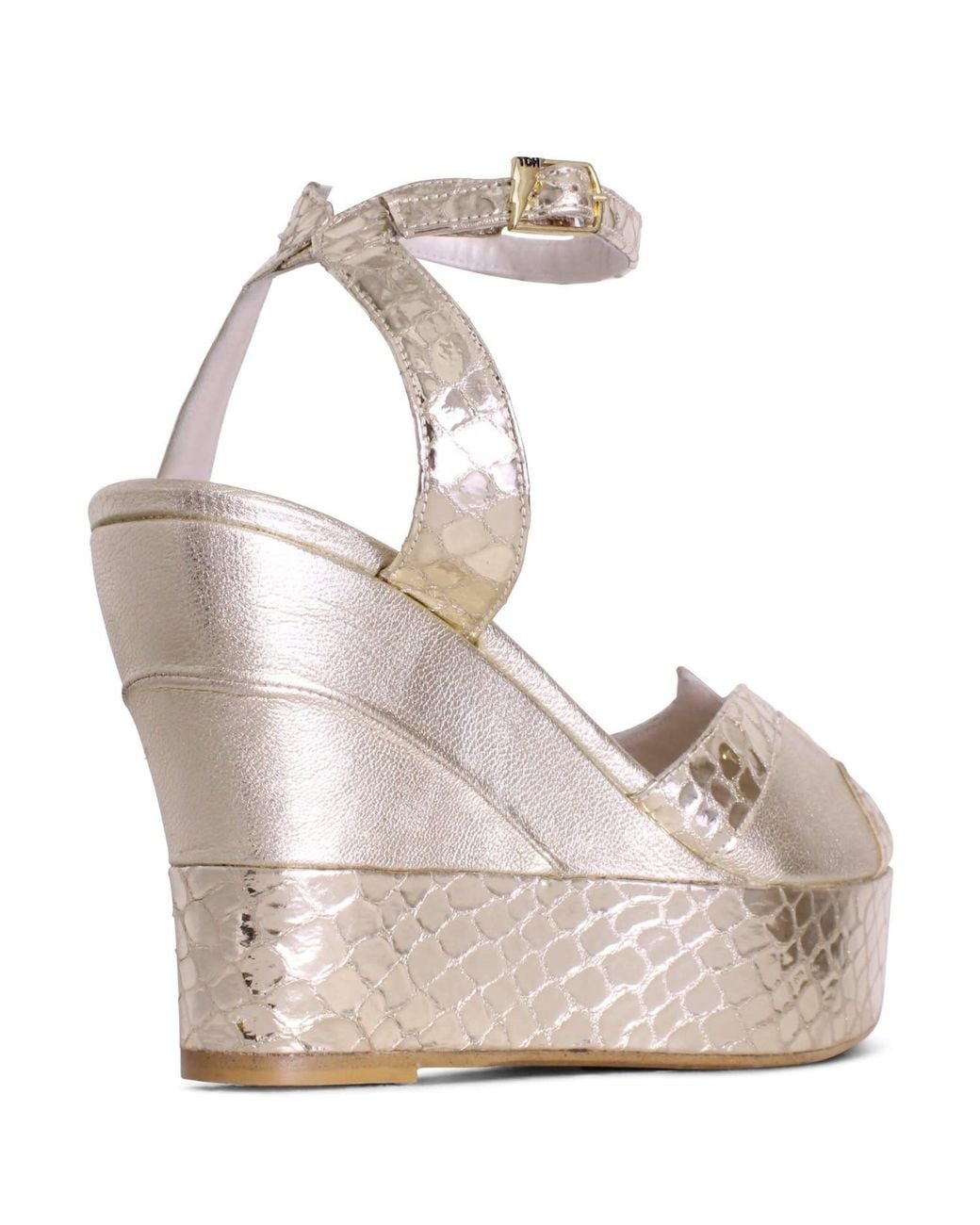 Terry De Havilland Metallic Sima Wedge Sandals