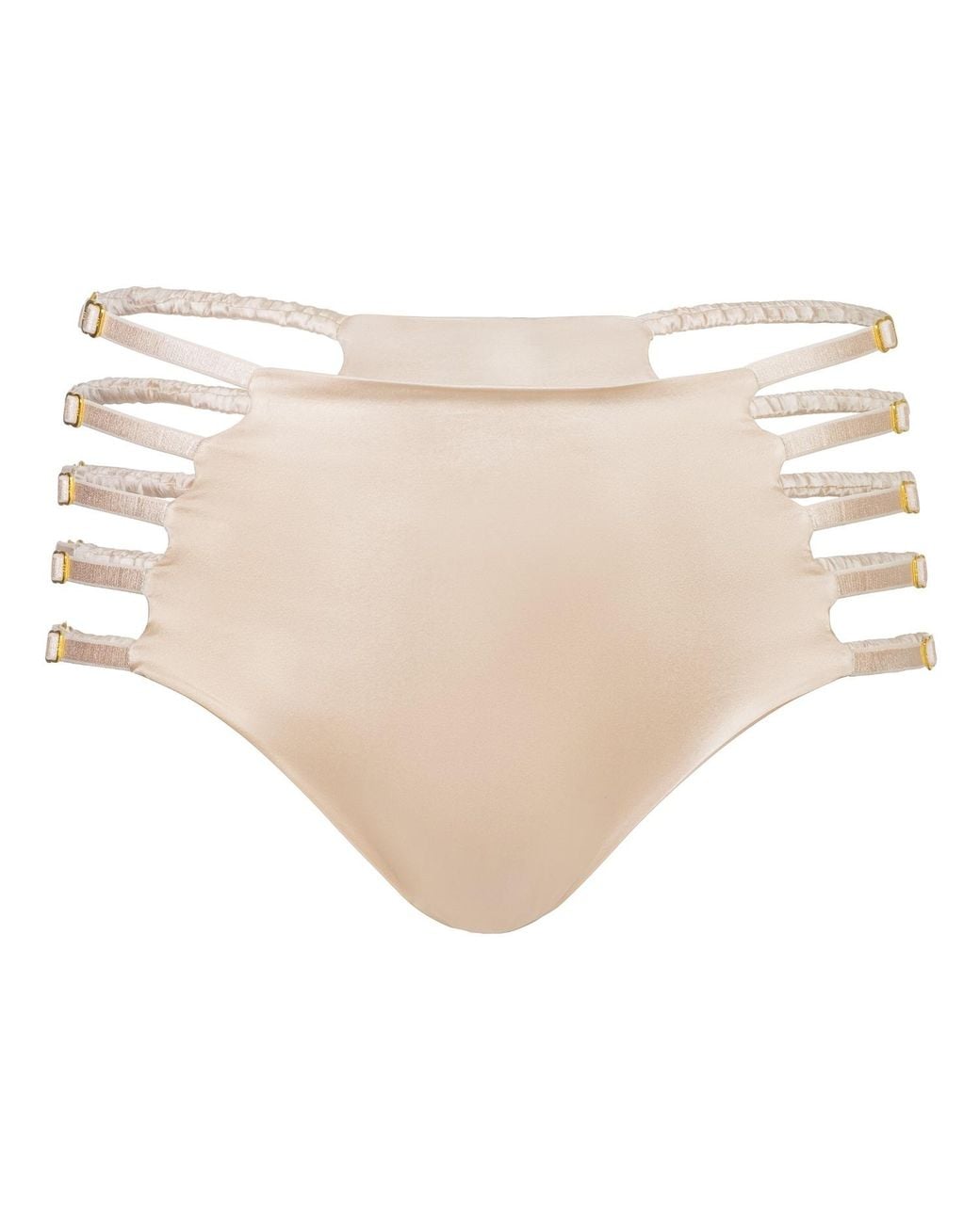 Black Heart Lingerie Natural Strappy High-Waist Silk Panty