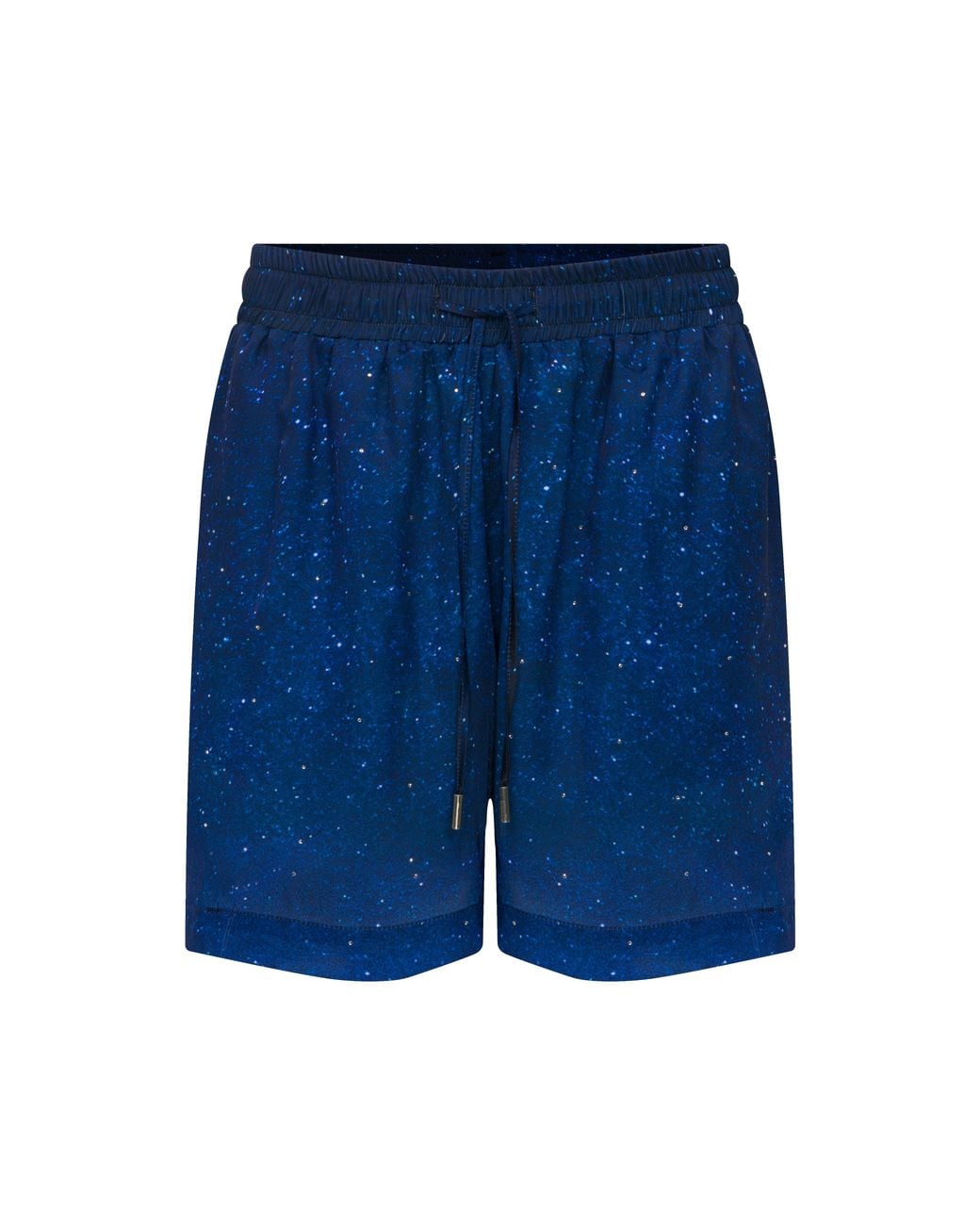 Je Te Veux Blue Night Sky Printed Cosmic Mind Drawstring Shorts for men