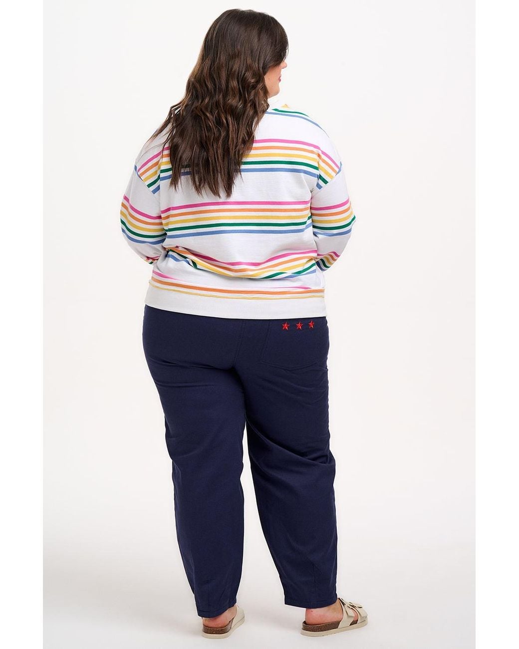 Sugarhill White Lucia Sweatshirt Off- Multi, Stripes