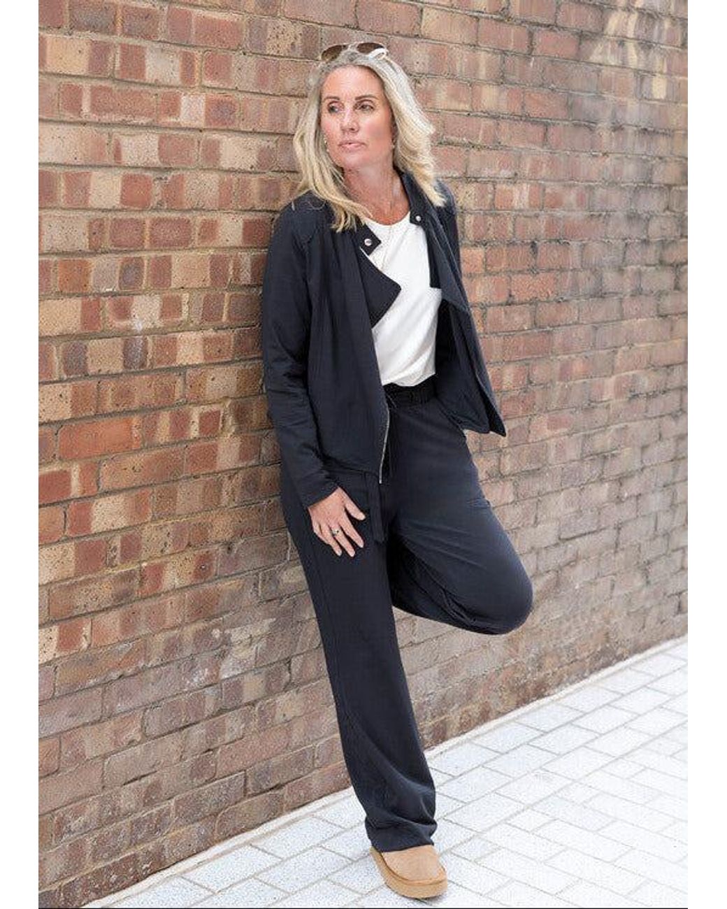 Weartwo London Black Enyo Biker Jacket, Charcoal