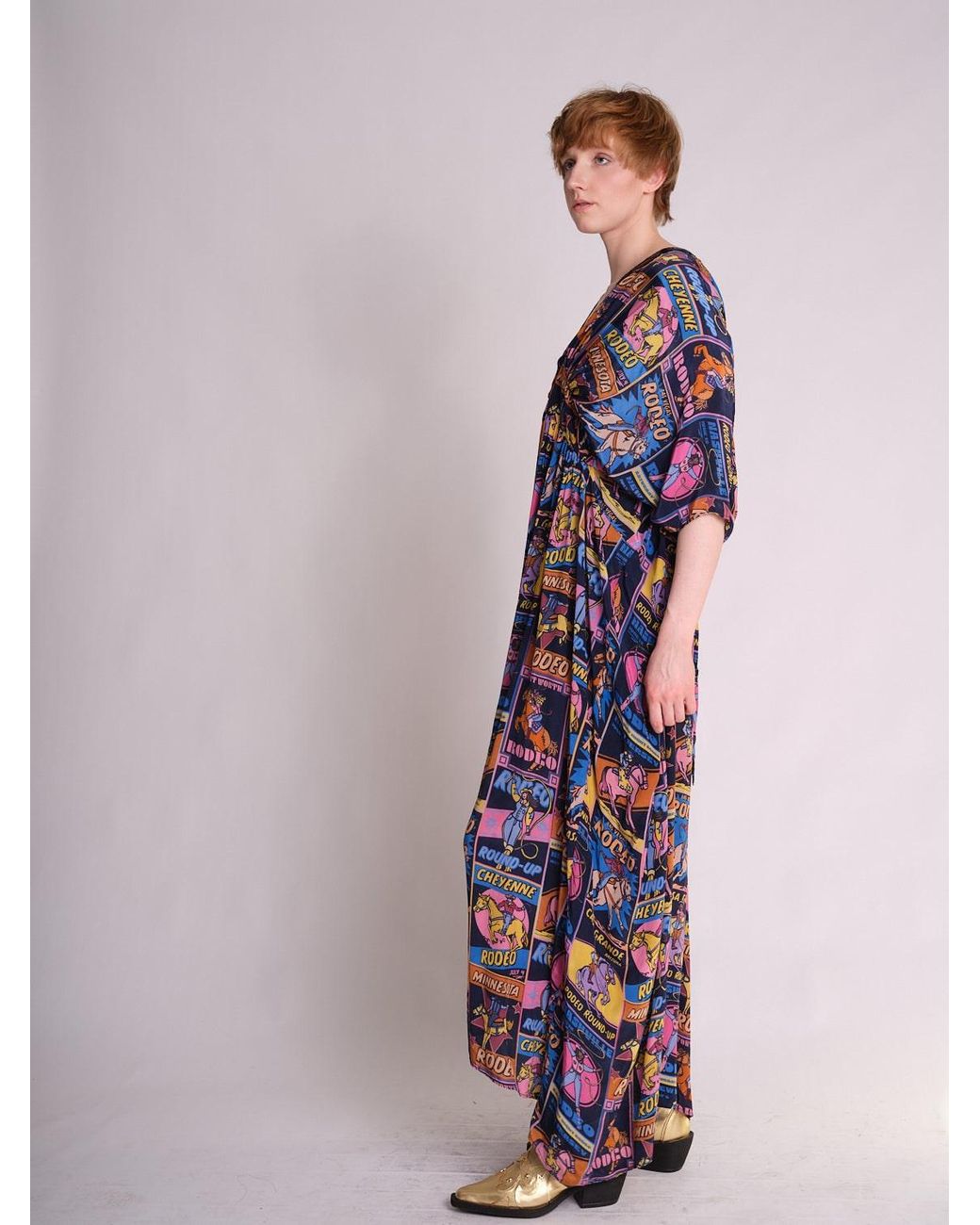 Any Old Iron Blue Rodeo Kaftan Dress