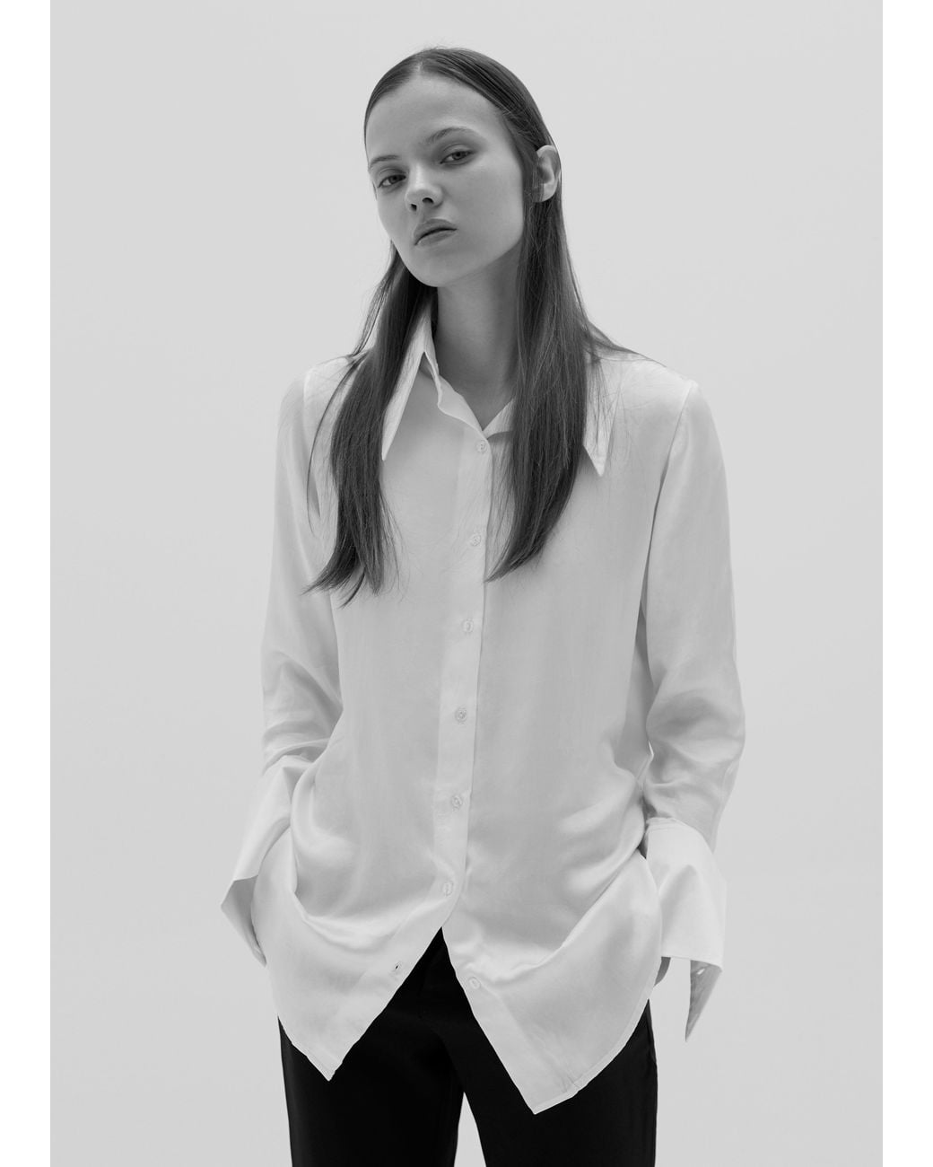 Nike White The Silk Blouse