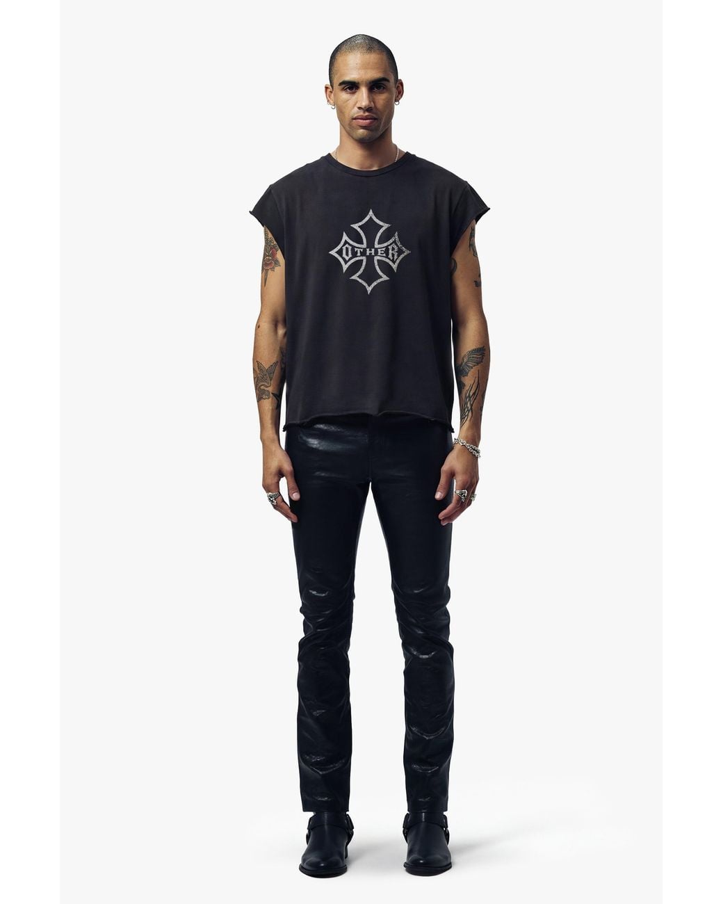 Other Uk Black Icon Vintage Issue Raw Edge T-Shirt for men