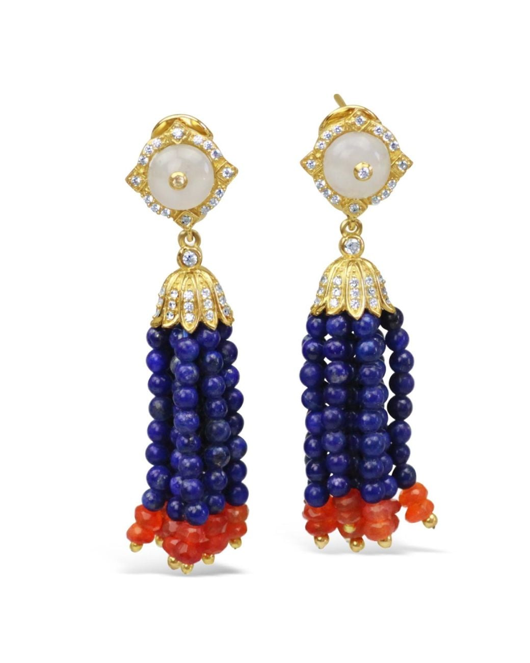 Bellus Domina Blue Lapis Lazuli Tassel Earrings