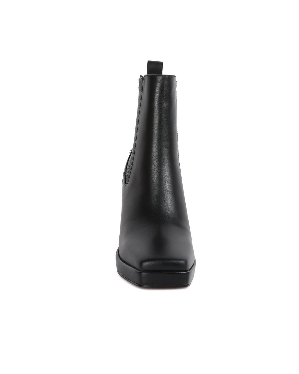 Rag & Co Black Grape-Vine High Heeled Leather Boot