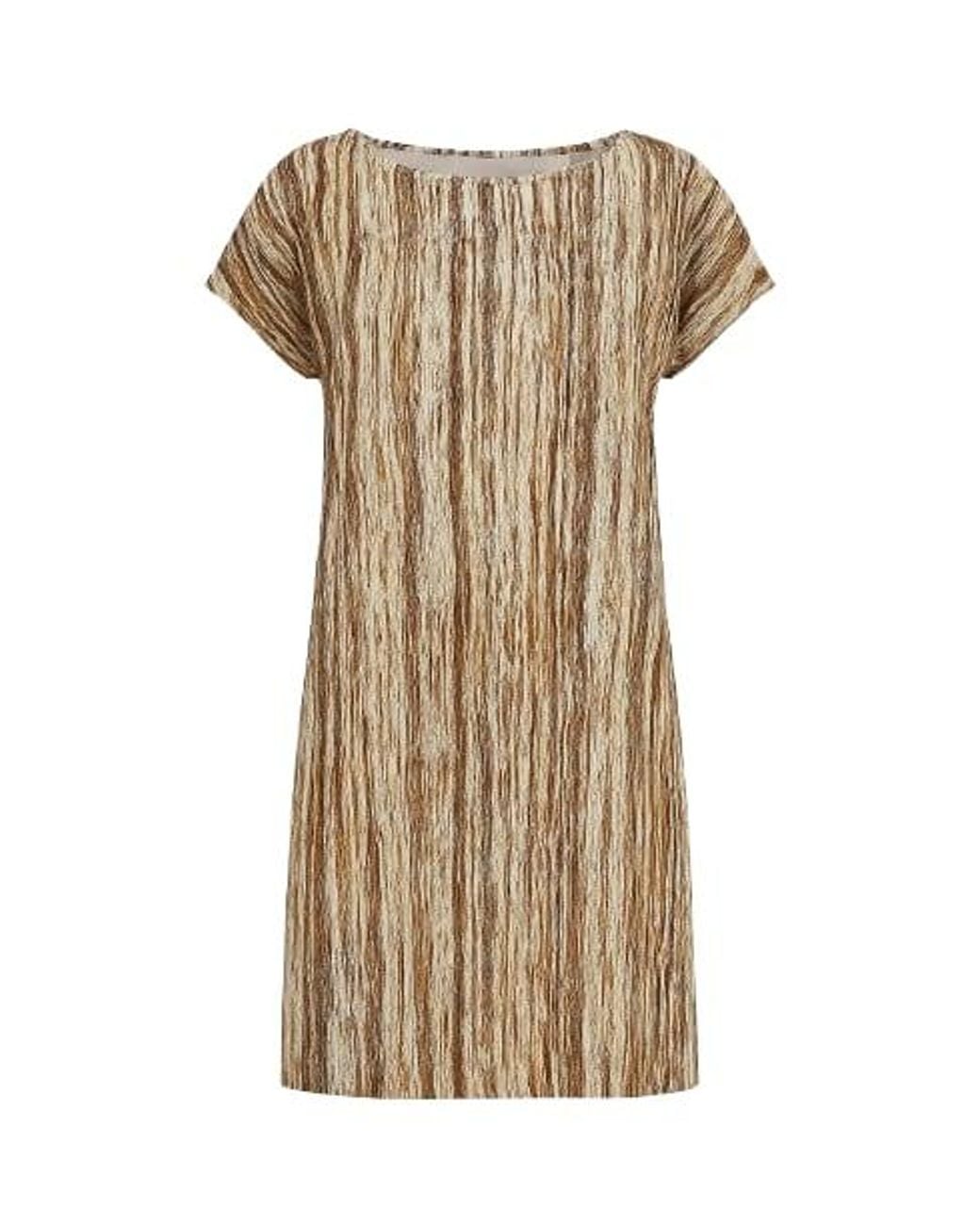 Conquista Natural Patterned Sack Dress