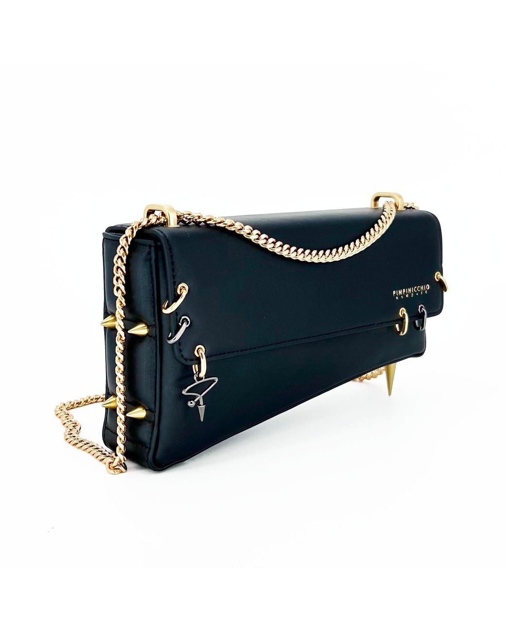 Pimpinicchio New York Blue Asymmetrical Chain Bag