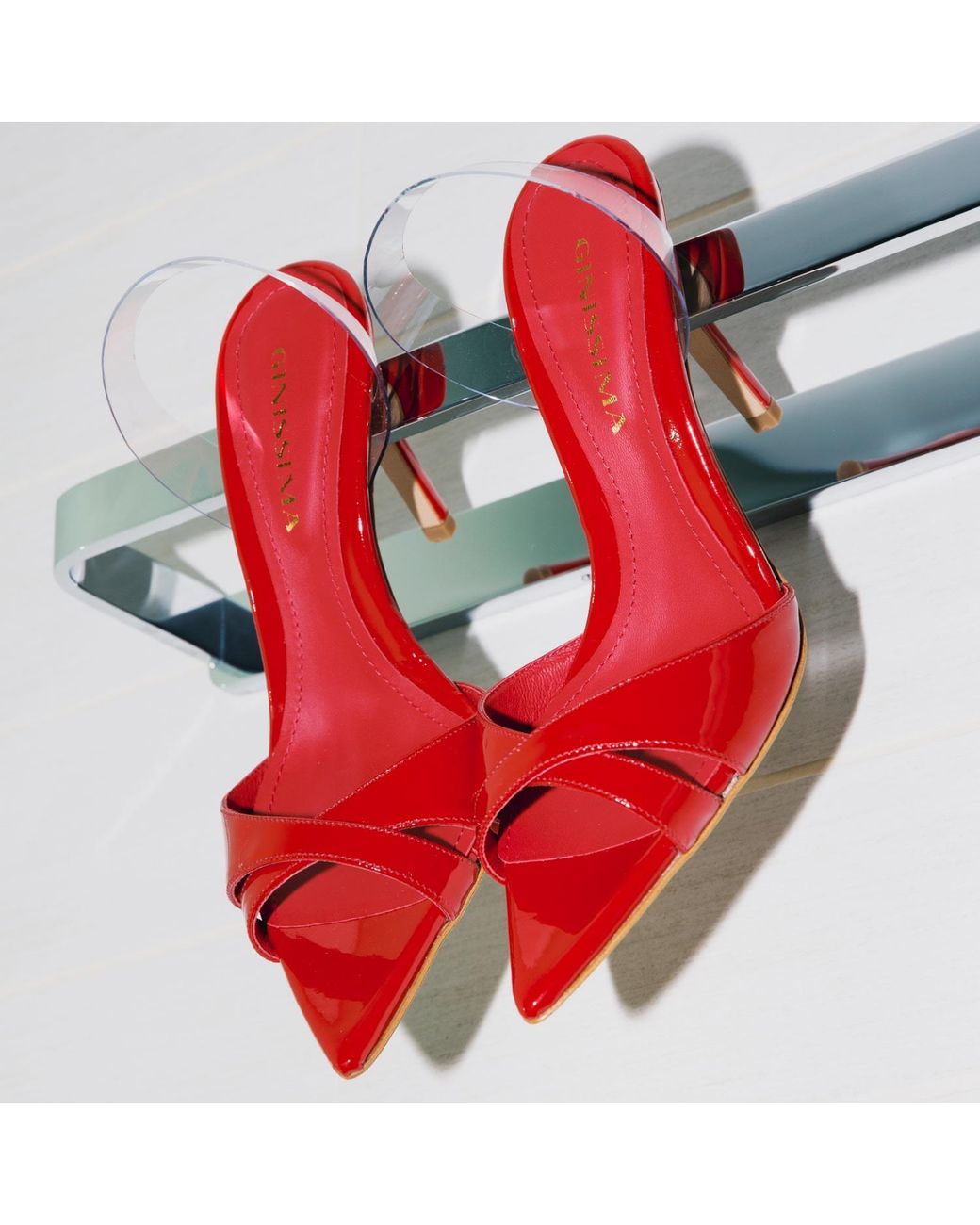 Ginissima Black Thea Patent Leather Sandals