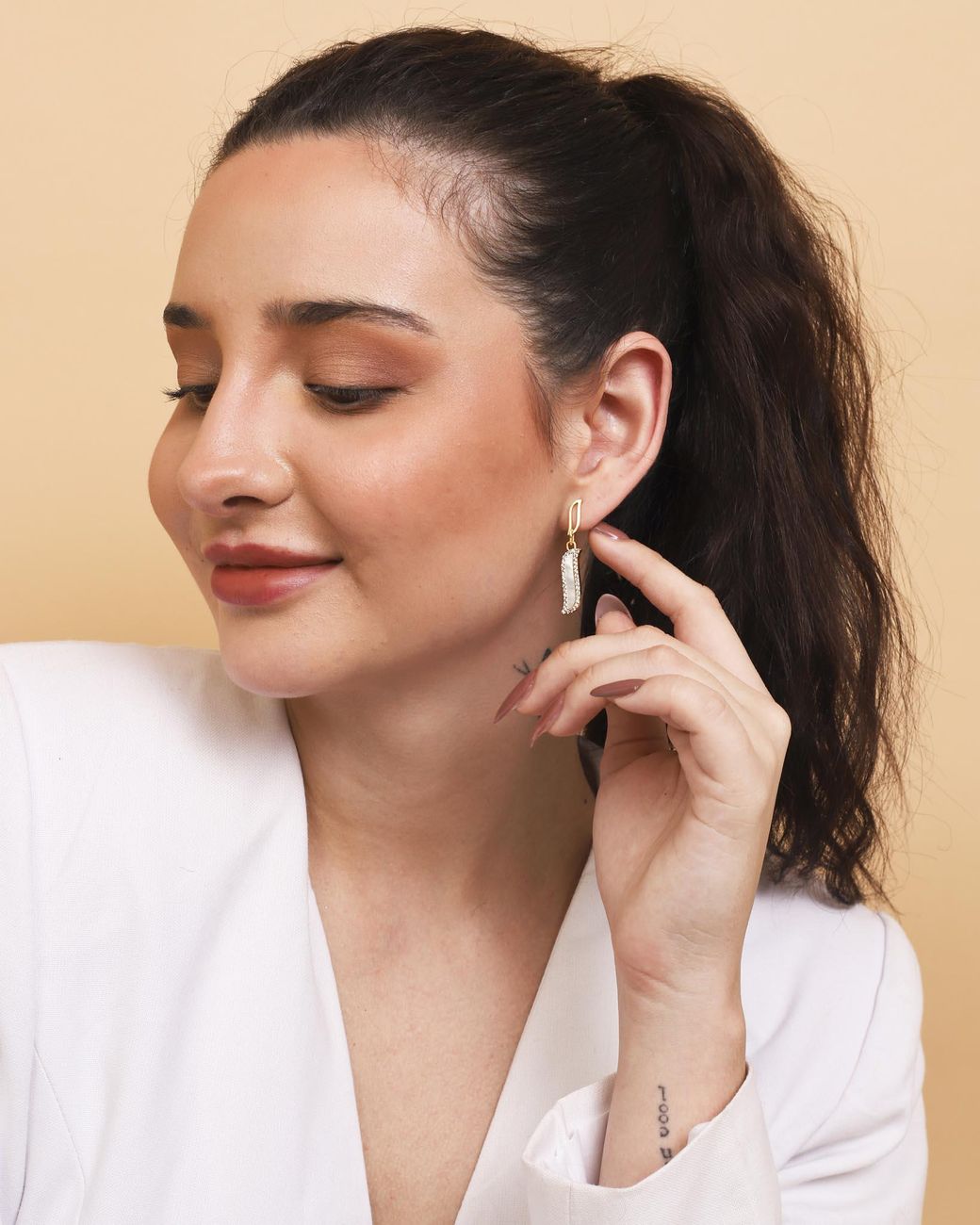 Lila Rasa Metallic Asymmetric Earrings