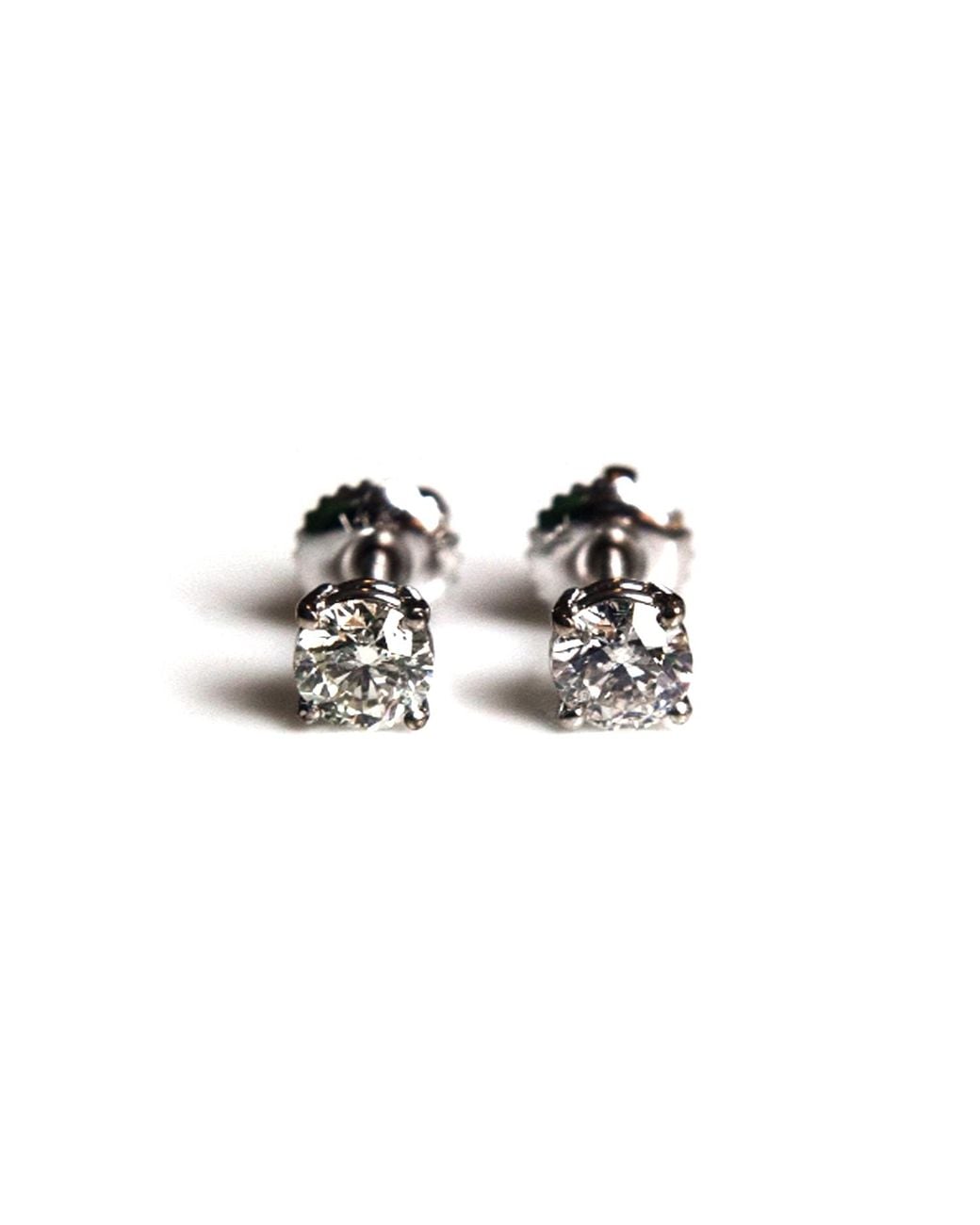 VicStoneNYC Fine Jewelry Black Natural Diamond Stud Solid Earrings