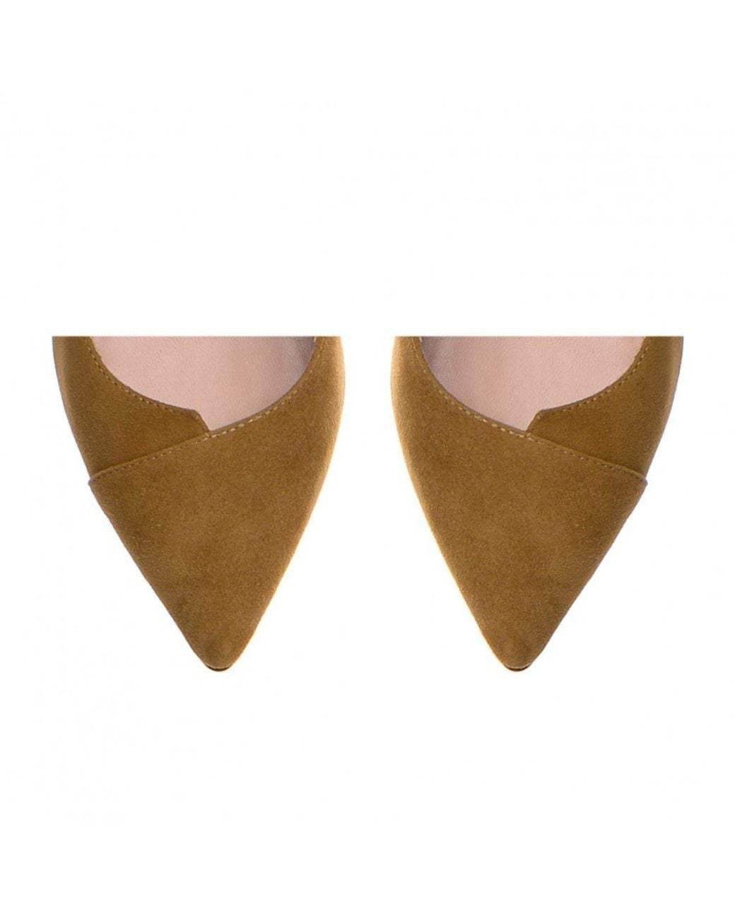 The 5Th Element Brown Selma Camel Suede Stiletto Pumps