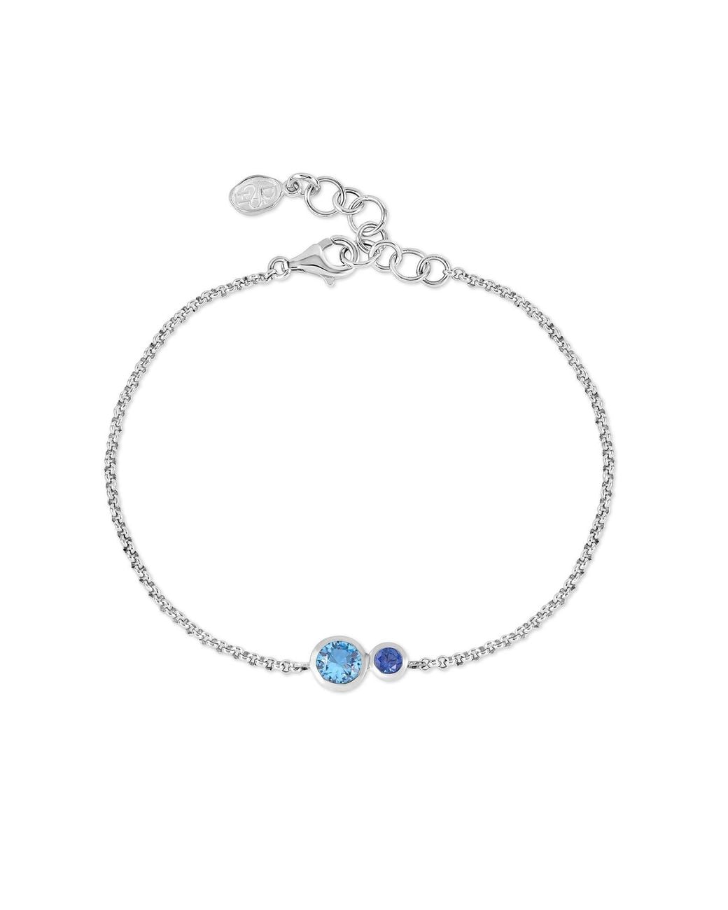 Dower & Hall Metallic Blues Tutti Frutti Duo Chain Bracelet