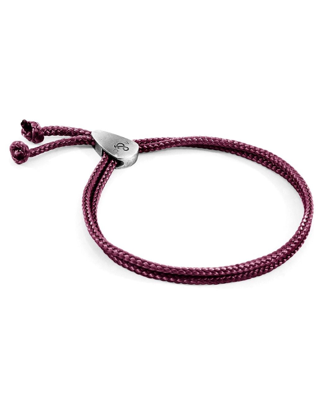 Anchor and Crew Multicolor Aubergine Pembroke & Rope Bracelet for men