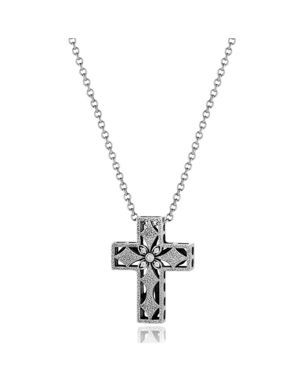 Unaloe Metallic Sterling Cross Pendant Necklace – Faith Jewelry Gift