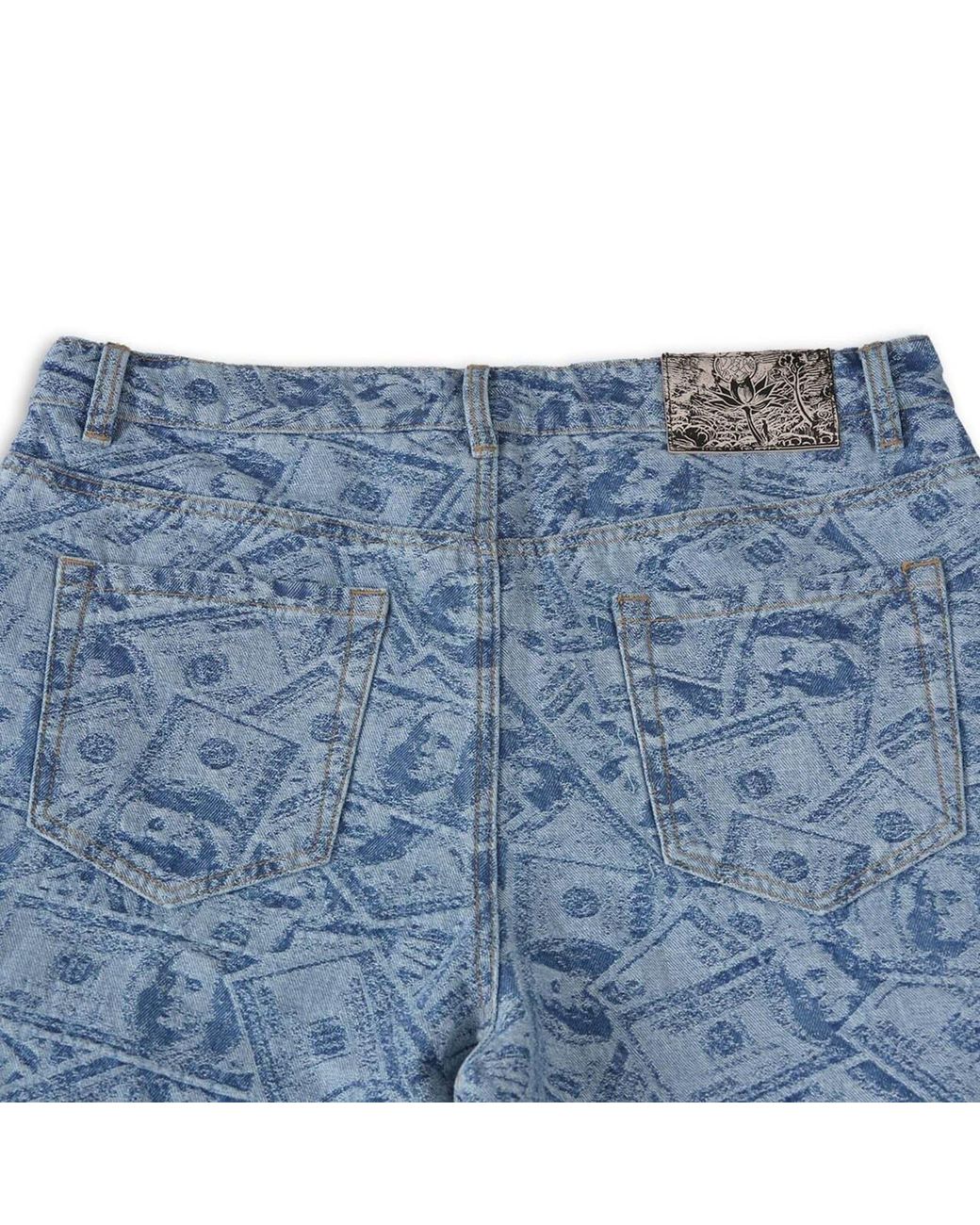 VERYRARE Blue Dollar Dollar Bills Pants for men