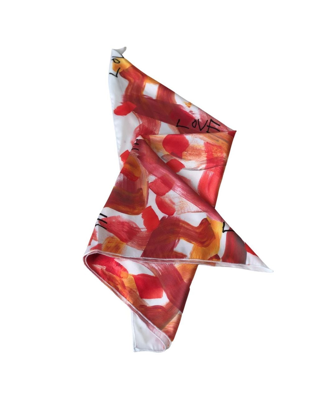 ARSHYS Orange Picasso Silk Scarf for men