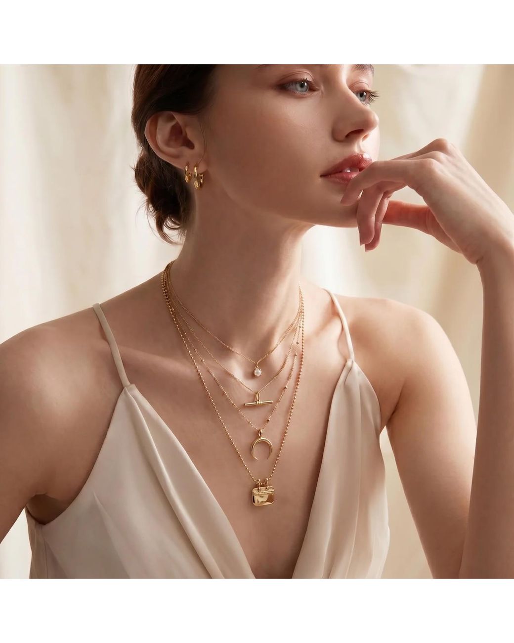 The Jewellery Store London Metallic The Equilibrium Bar Charm Necklace
