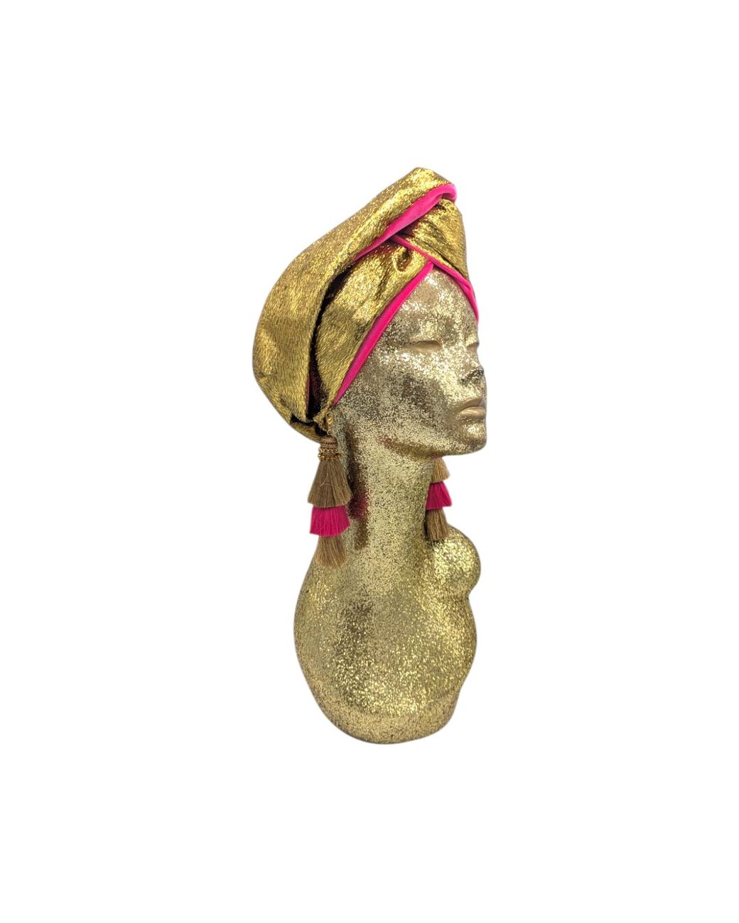 Julia Clancey Pink Golden Snazzy Hotty Swinglette Turban