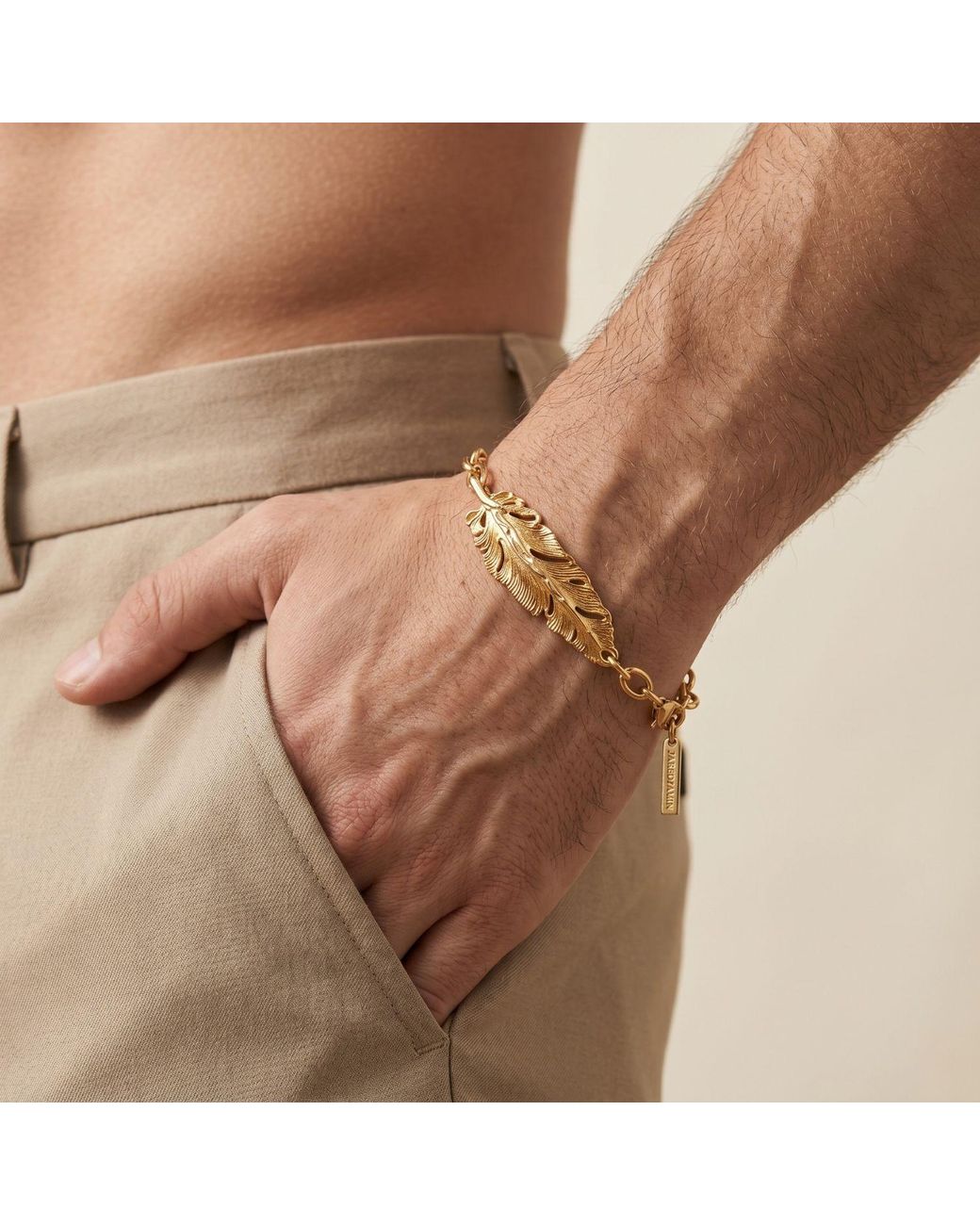 Jaredjamin Metallic Plume Bracelet for men